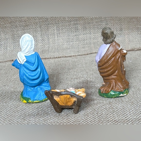 Vintage Italy Resin Nativity Figurine Set Holy Family Mary Jesus Joseph READ - Picture 5 of 10